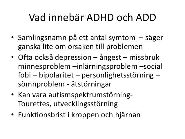 vad innebär add vad innebär add